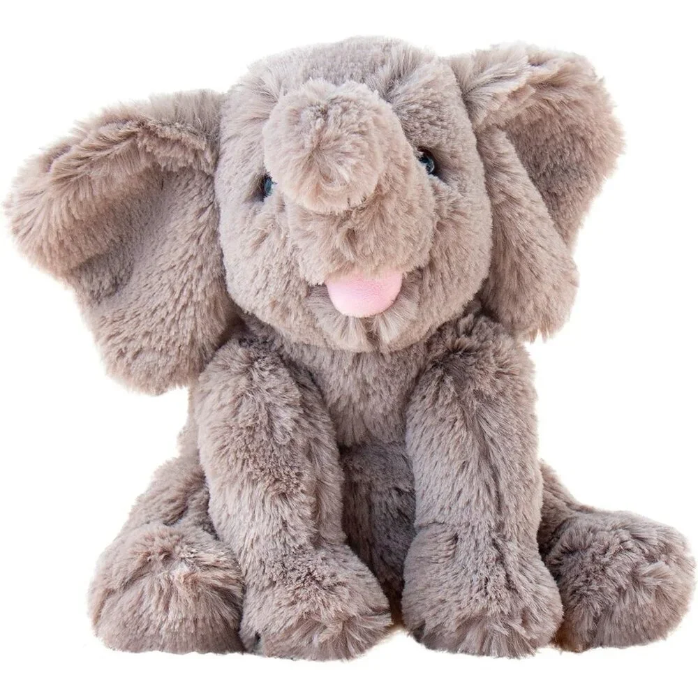Adorable Pink Plush Calf Elephant Toy Floppy Elephish Ultra Soft Stuffed Animal